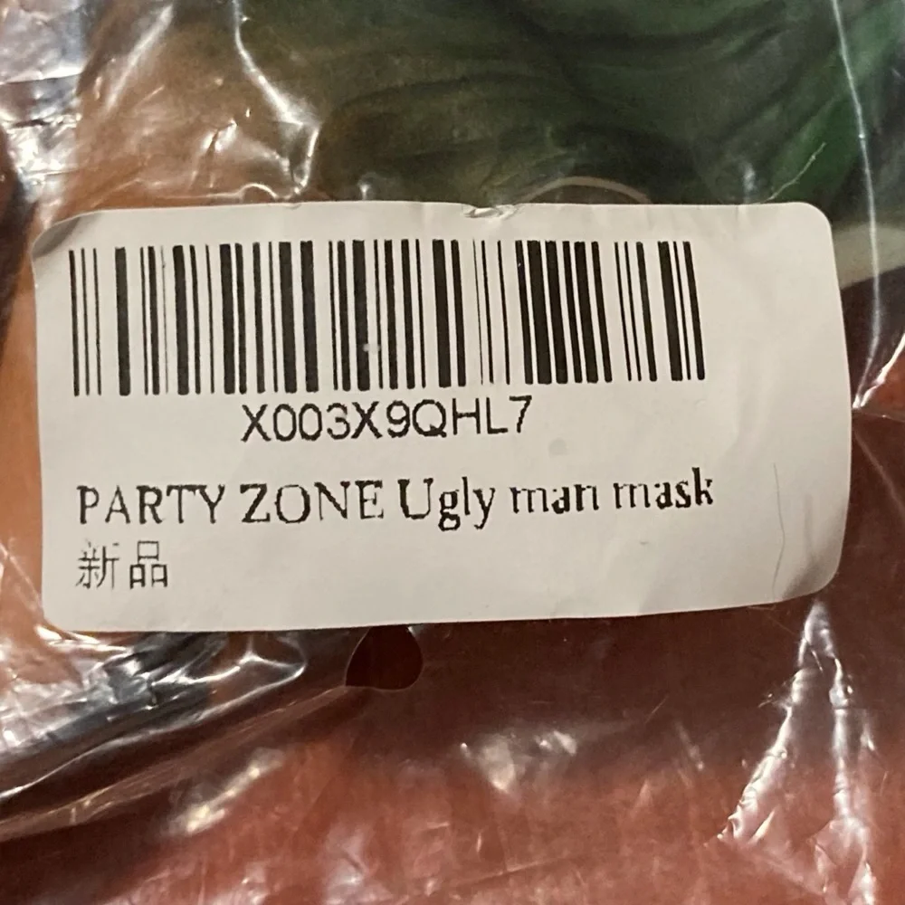 Party Zone Scary Rubber Mask‎ | Ugly Man Skull Mask